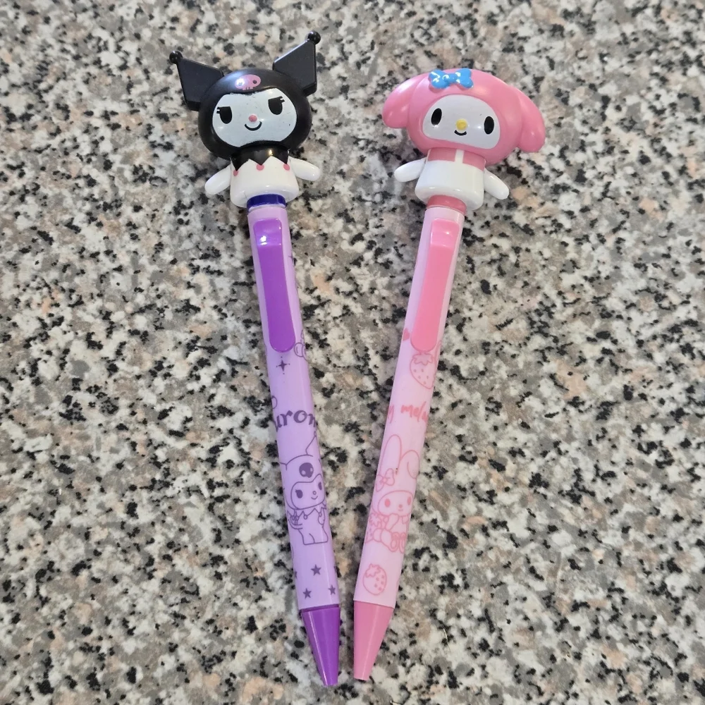 My Melody & Kuromi Character Top Pens - Pink & Black